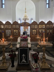 В канун Благовещения Пресвятой Богородицы , Игумен Нестор (Болков) возглавил всенощное бдение в Богоявленском мужском монастыре., 