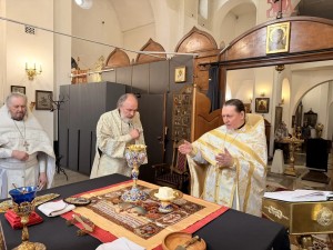 Игумен Нестор (Болков) возглавил Литургию в Богоявленском мужском монастыре Челябинска., 