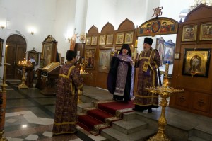В Богоявленском  мужском монастыре города Челябинска совершили всенощное бдение  с литией., 