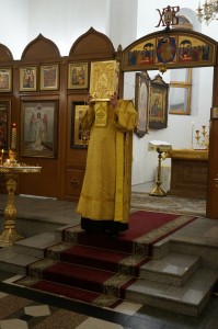 В Богоявленском епархиальном мужском монастыре Игумен Нестор (Болков ) возглавил Всенощное бдение с литией., 
