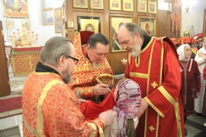 В Светлое Христово Воскресение Игумен Нестор (Болков ) совершил Литургию в Богоявленском мужском монастыре., 