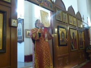 В канун Недели о слепом Игумен Нестор (Болков ) совершил всенощное бдение в Богоявленском мужском монастыре., 