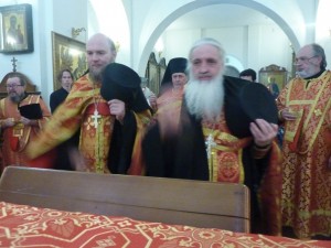 В канун Недели о слепом Игумен Нестор (Болков ) совершил всенощное бдение в Богоявленском мужском монастыре., 