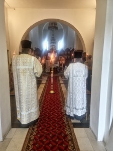 В канун Недели 7-й по Пасхе Игумен Нестор (Болков ) совершил всенощное бдение в Богоявленском мужском монастыре., 