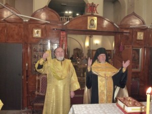 В Богоявленском епархиальном мужском монастыре Игумен Нестор (Болков ) возглавил Всенощное бдение с литией., 