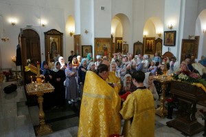 В Богоявленском епархиальном мужском монастыре города Челябинска совершили Божественную Литургию., 