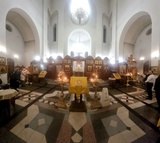 В Богоявленском епархиальном мужском монастыре Игумен Нестор (Болков ) возглавил Всенощное бдение с литией., 