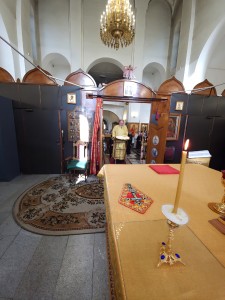 В Богоявленском епархиальном мужском монастыре города Челябинска совершили Божественную Литургию., 