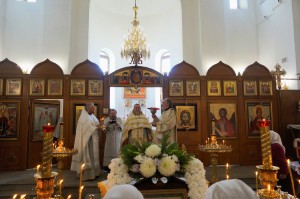 29 мая 2025 года,в двунадесятый праздник Вознесения Господня Игумен Нестор (Болков ) совершил Божественную Литургию святителя Иоанна Златоуста в Богоявленском епархиальном мужском монастыре города Челябинска., 