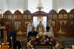 В Богоявленском епархиальном мужском монастыре города Челябинска совершили Божественную Литургию., 