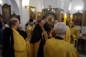 В канун Недели 14-й по Пятидесятнице и церковного новолетия Игумен Нестор (Болков) совершил всенощное бдение в Богоявленской обители., 