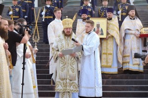 Настоятель Богоявленского епархиального мужского монастыря Игумен Нестор (Болков)принял участие в Божественной Литургии в кафедральном соборе Рождества Христова., 