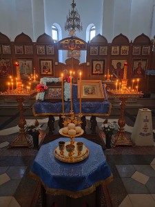 В канун 12-й Недели по Пятидесятнице Игумен Нестор (Болков ) совершил всенощное бдение с литией в Богоявленском епархиальном мужском монастыре., 