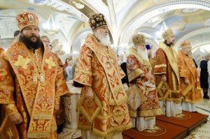 Настоятель Богоявленского епархиального мужского монастыря Игумен Нестор (Болков) принял участие в Божественной Литургии в кафедральном Соборе Рождества Христова., 