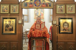 В Светлое Христово Воскресение Игумен Нестор (Болков ) совершил Литургию в Богоявленском мужском монастыре., 