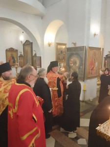 10 сентября 2025 года, в канун великого праздника Усекновения главы Пророка, Предтечи и Крестителя Господня Иоанна, Игумен Нестор(Болков ) совершил всенощное бдение с литией в Богоявленском епархиальном мужском монастыре города Челябинска., 