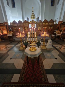 В Богоявленском епархиальном мужском монастыре Игумен Нестор (Болков ) возглавил Всенощное бдение с литией., 