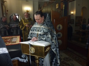 В Богоявленском епархиальном мужском монастыре совершили первую в наступившем году Литургию Преждеосвященных Даров., 