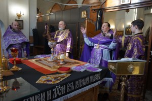 9  марта 2025 года Игумен Нестор (Болков ) возглавил Воскресную Божественную Литургию в Богоявленском епархиальном мужском монастыре., 