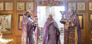 Игумен Нестор(Болков) с клириками обители в Неделю 2-ю Великого поста совершил Литургию Василия Великого в Богоявленском мужском монастыре., 