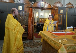 Игумен Нестор (Болков ) совершил Божественную Литургию в Богоявленском епархиальном мужском монастыре города Челябинска., 