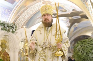 Настоятель Богоявленского мужского монастыря города Челябинска игумен Нестор (Болков)с клириками мужской обители принял участие в  Великой вечерни в нижнем храме Христорождественского кафедрального собора города Челябинска ., 