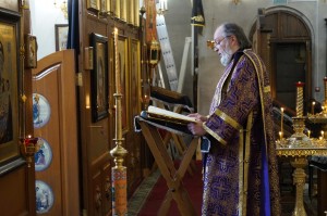 16  марта 2025 года Игумен Нестор (Болков ) возглавил Воскресную Божественную Литургию в Богоявленском епархиальном мужском монастыре., 