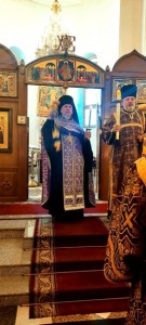 В канун Недели 5-й Великого поста игумен Нестор (Болков ) совершил всенощное бдение в Богоявленском мужском монастыре., 