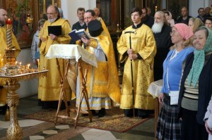 В день церковного новолетия Игумен Нестор (Болков) совершил Божественную Литургию святителя Иоанна Златоуста., 