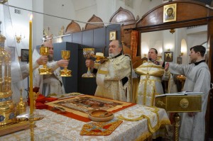 В Богоявленском мужском монастыре  совершили   Божественную Литургию  в  день двунадесятого праздника  Крещение Господа Бога и Спаса нашего Иисуса Христа. , 