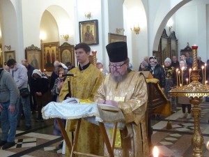 2  марта 2025 года Игумен Нестор (Болков ) возглавил Воскресную Божественную Литургию в Богоявленском епархиальном мужском монастыре., 