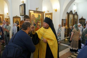 5 июля 2025 года,в канун Недели 4-й по Пятидесятнице, Владимирской иконы Божией Матери,Игумен Нестор (Болков) совершил всенощное бдение с литией в Богоявленском епархиальном мужском монастыре города Челябинска., 