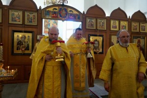 В Богоявленском епархиальном мужском монастыре города Челябинска совершили Божественную Литургию., 